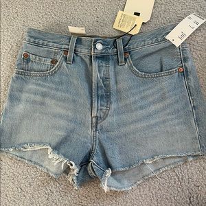 Levi’s 501 high rise jean shorts